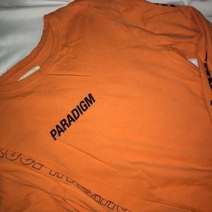 Orange Graphic Long Sleeve